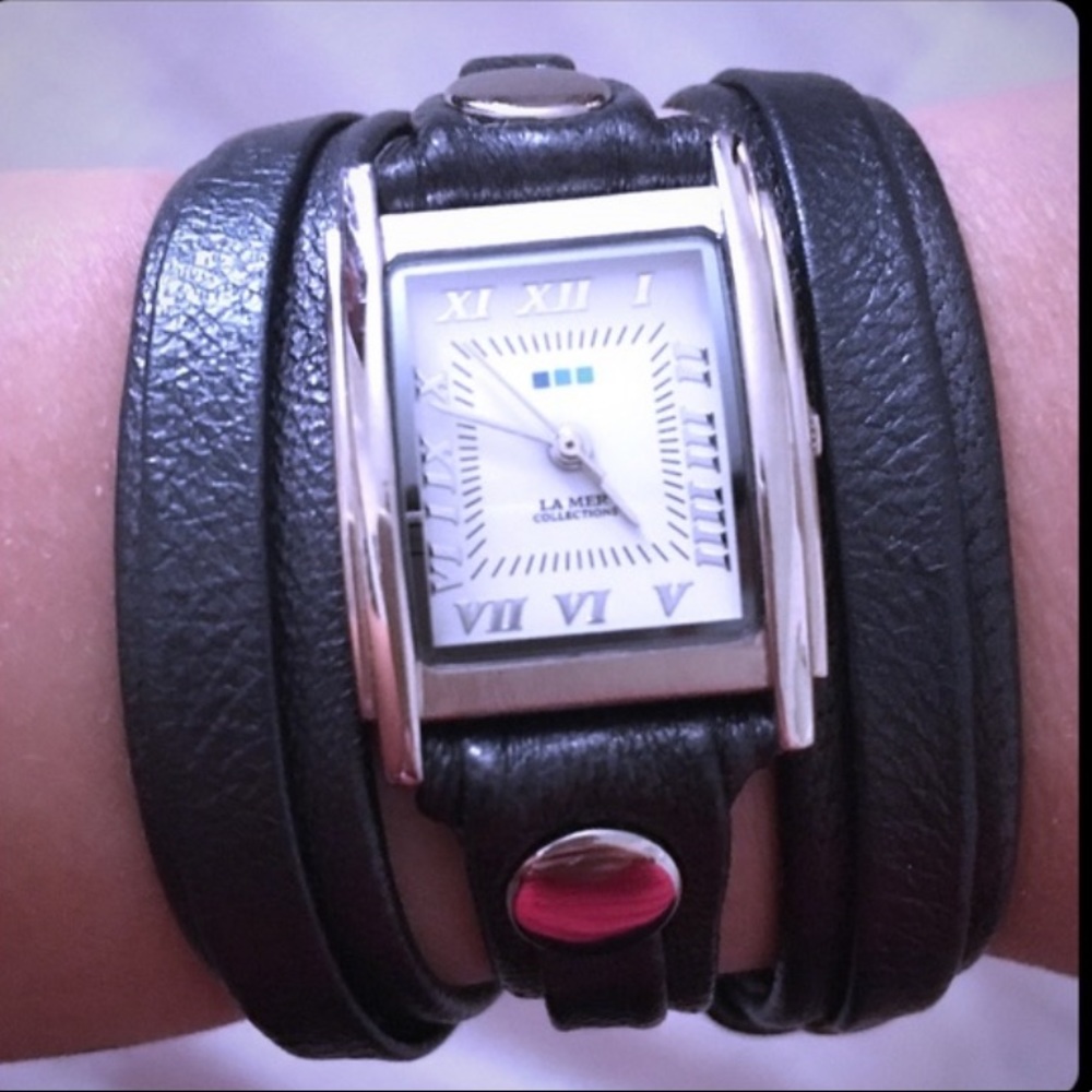 La Mer collections double wrap watch